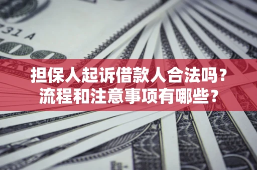 北京担保人起诉借款人合法吗？流程和注意事项有哪些？